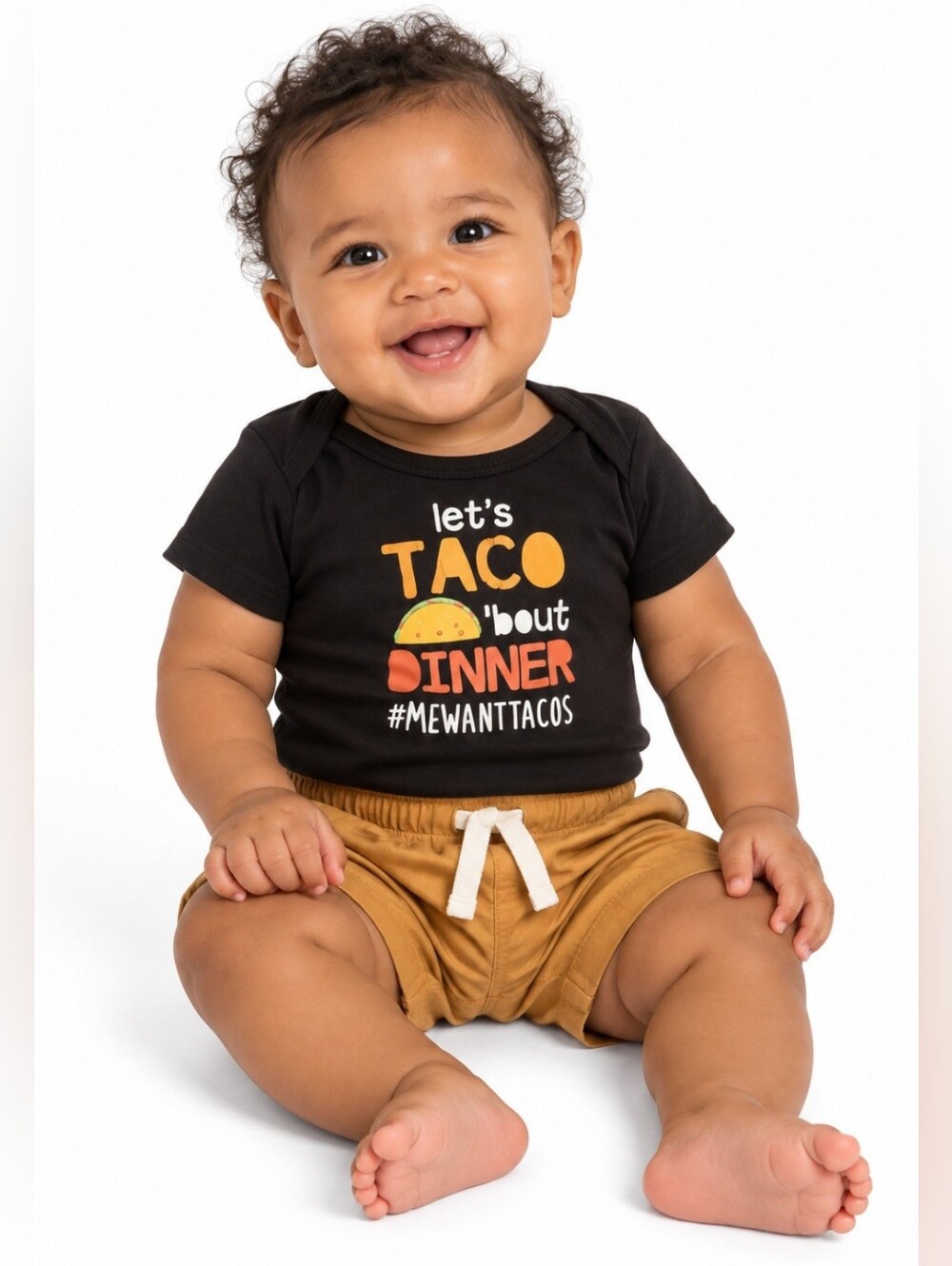 6-9 M 2 Piece Baby Boy Taco Outfit Onesies Brand Bodysuit & Carter’s Shorts 9M